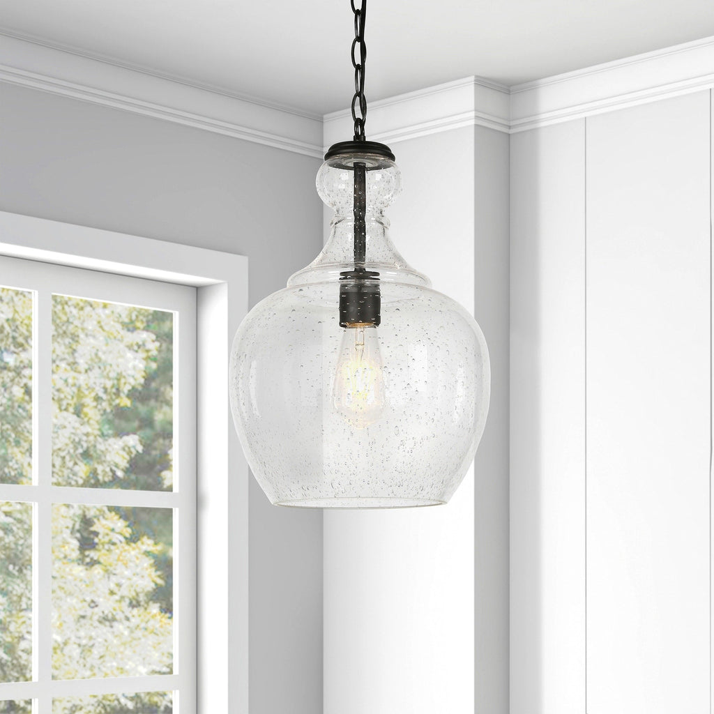 Suspension Verona 11 large avec abat-jour en verre - 11 large