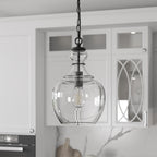 Suspension Verona 11 large avec abat-jour en verre - 11 large