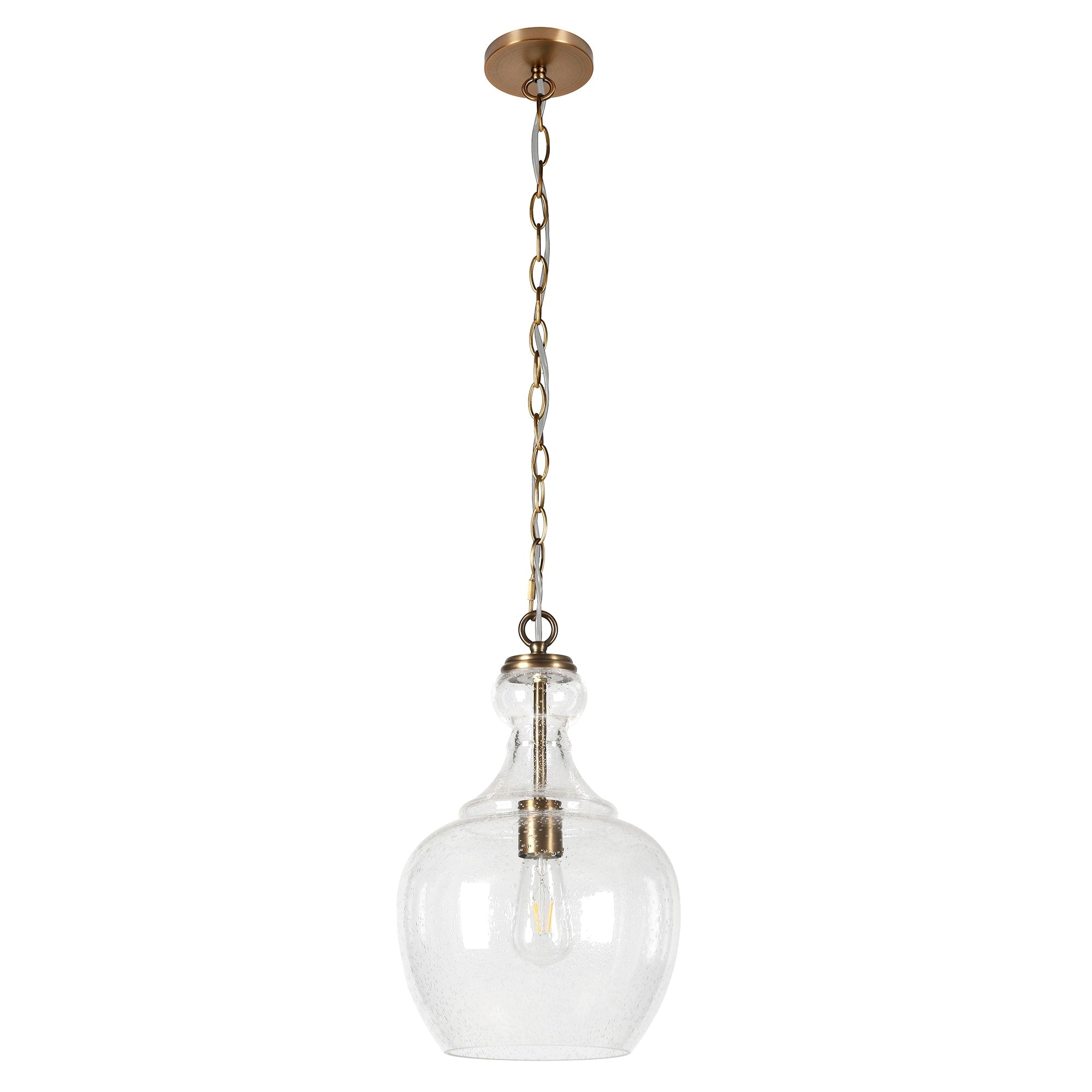 Suspension Verona 11 large avec abat-jour en verre - 11 large