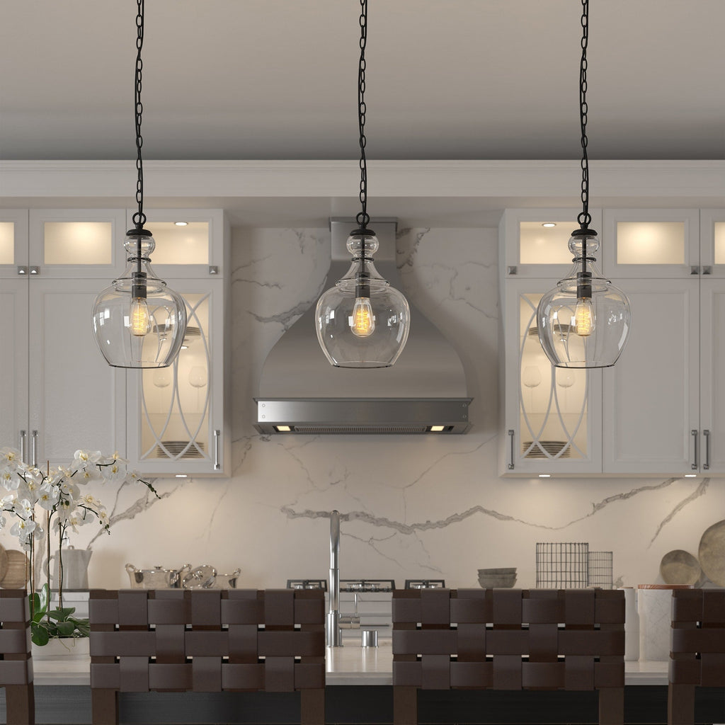 Suspension Verona 11 large avec abat-jour en verre - 11 large