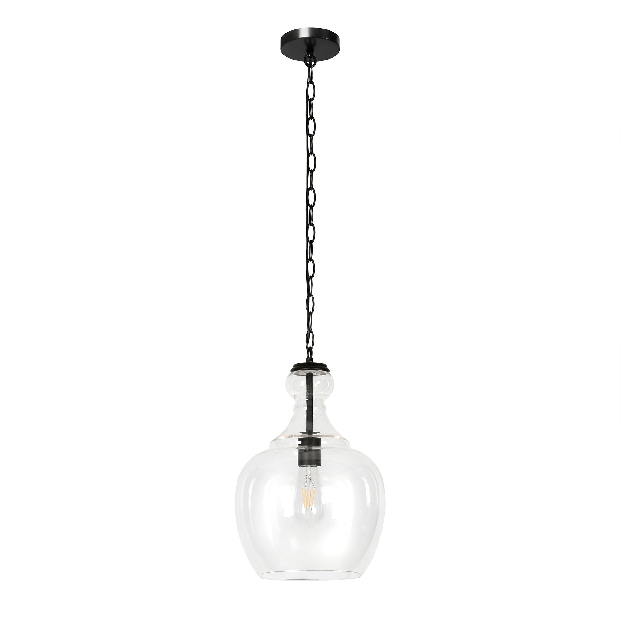 Suspension Verona 11 large avec abat-jour en verre - 11 large