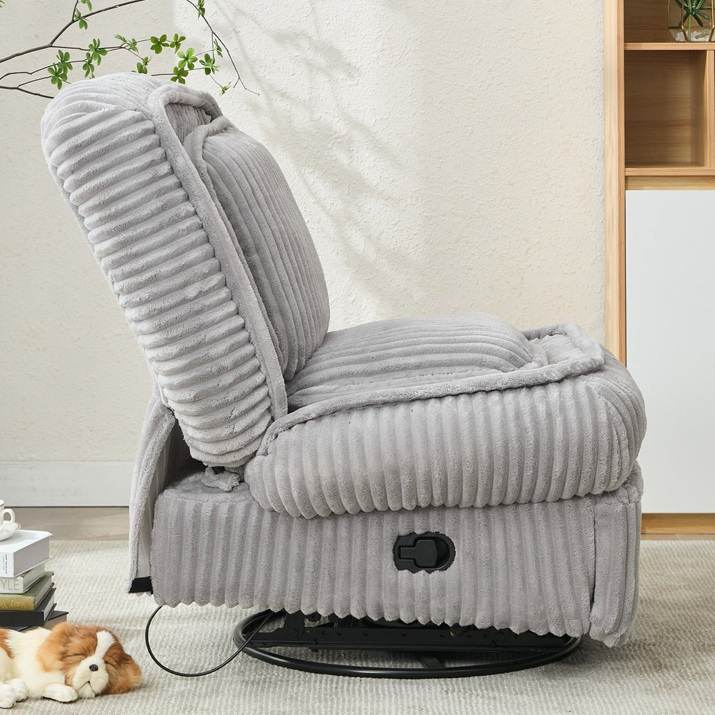 Canapé inclinable polyvalent en velours côtelé pour la détente et le confort