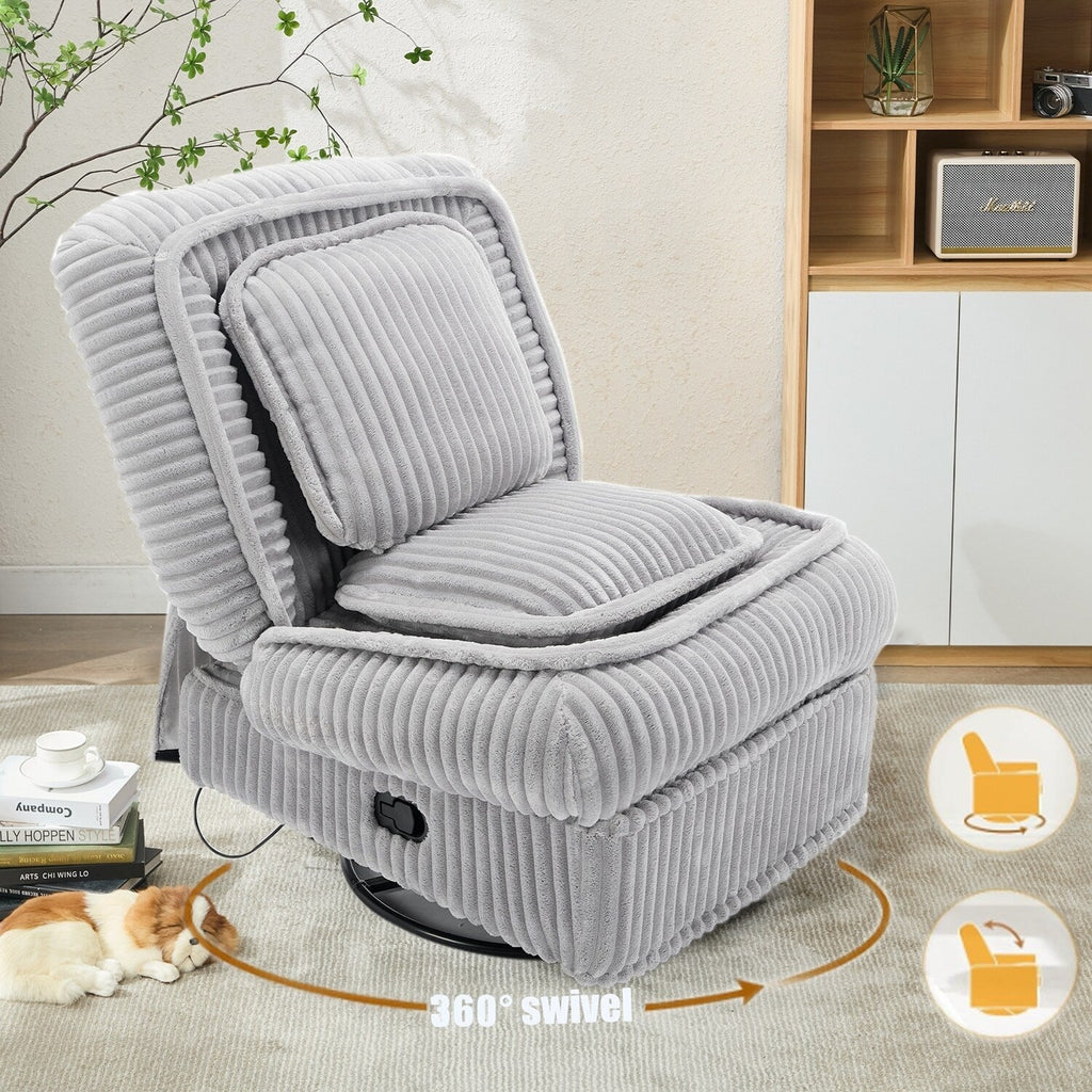 Canapé inclinable polyvalent en velours côtelé pour la détente et le confort