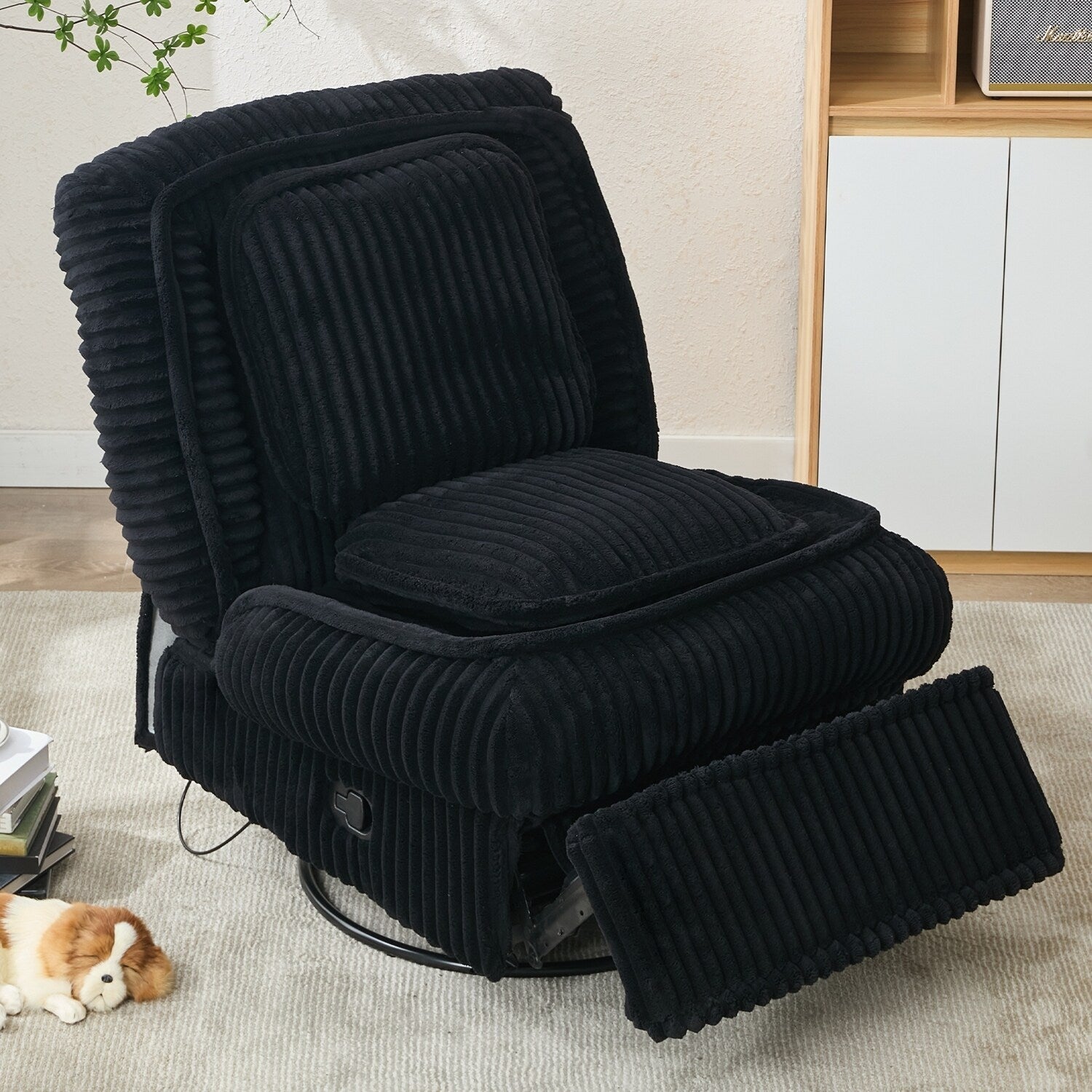 Canapé inclinable polyvalent en velours côtelé pour la détente et le confort