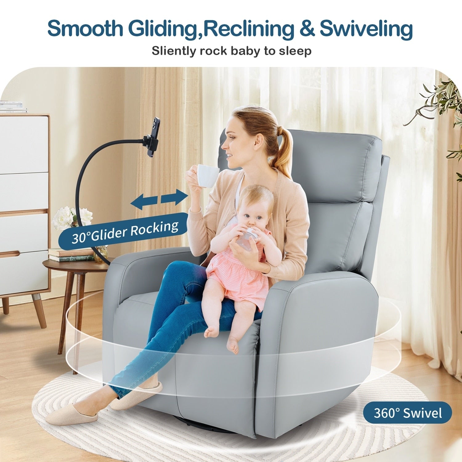 Fauteuil inclinable pivotant et polyvalent pour toutes les pièces