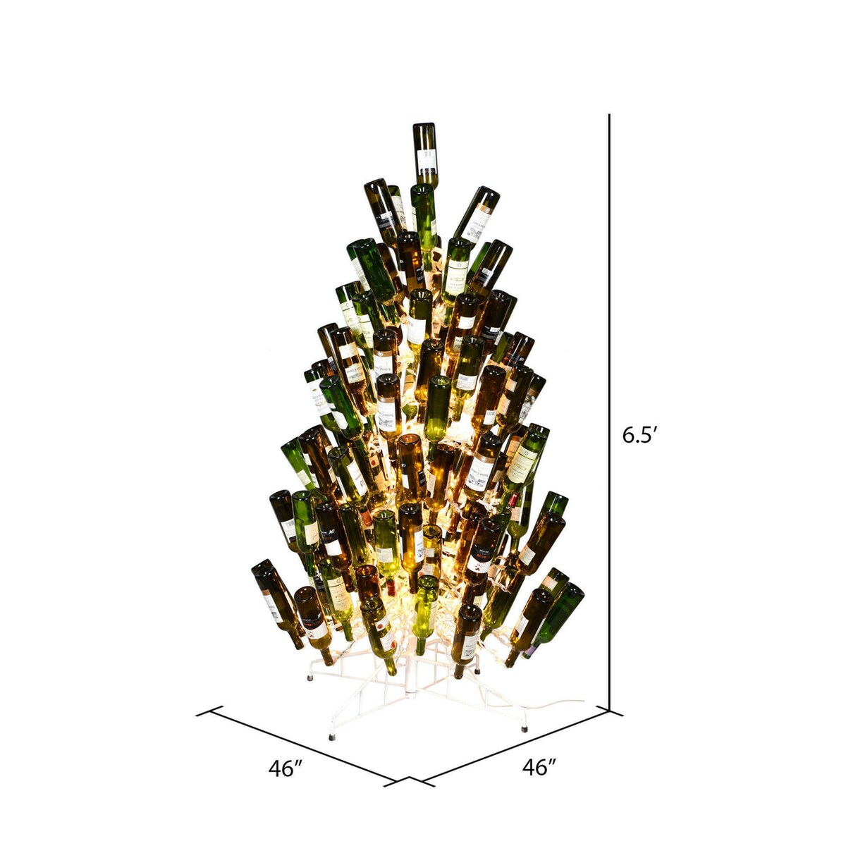 Bouteille de vin blanc artificiel Vickerman 6,5' x 46 DuraL 600CL. Peut contenir 121 bouteilles.