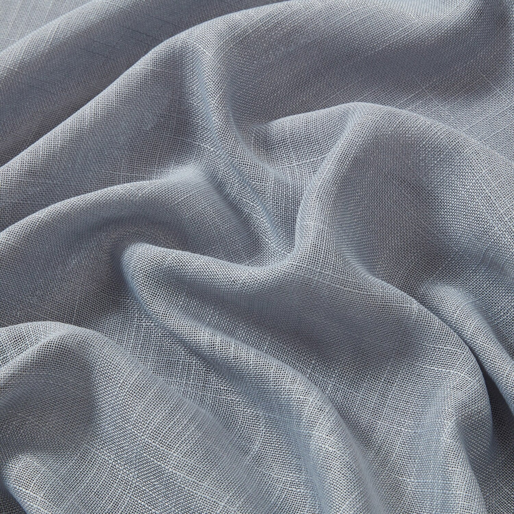 HLC.me Abbey Rideau semi-transparent texturé en imitation lin à œillets pour petites fenêtres, chambre et salle de bain