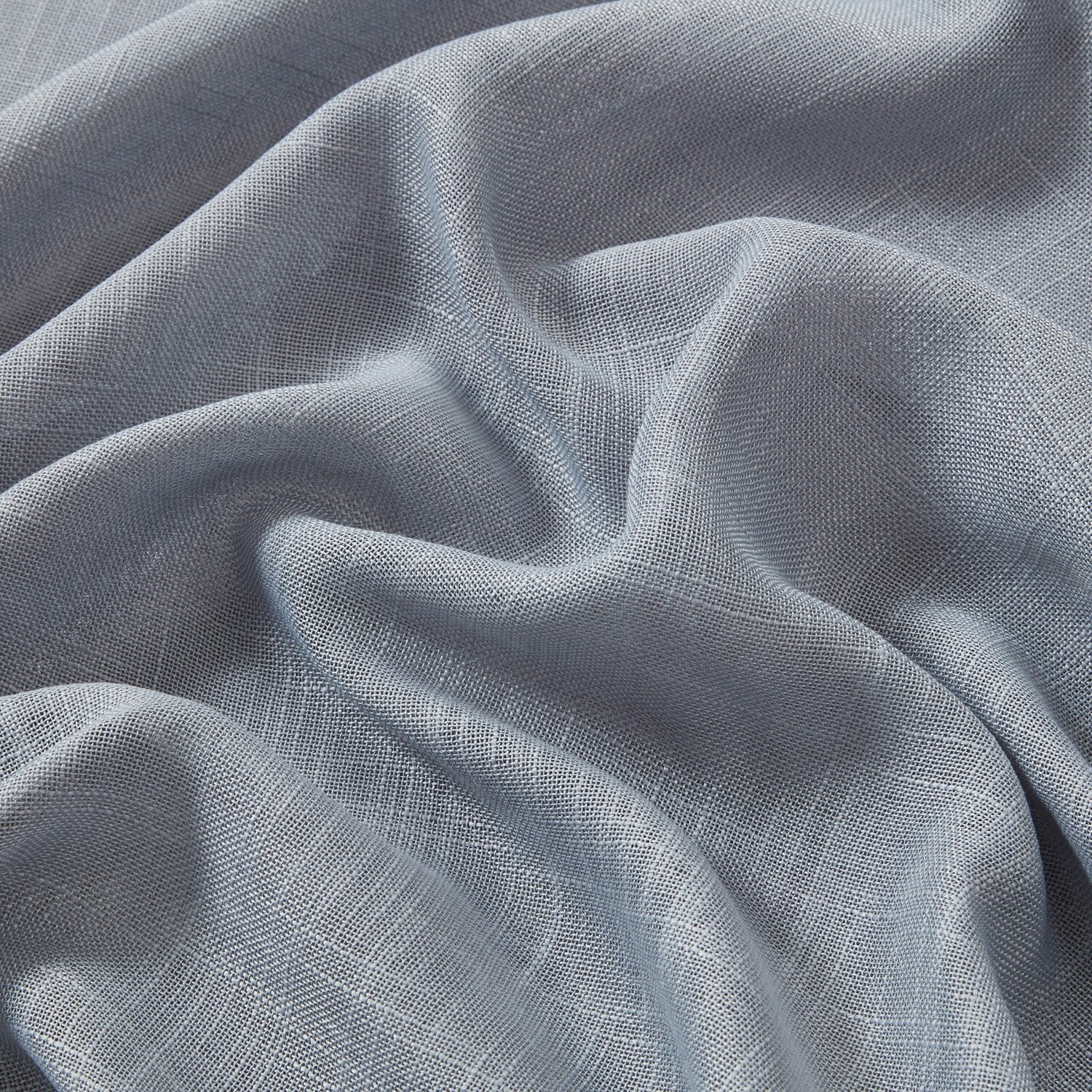 HLC.me Abbey Rideau semi-transparent texturé en imitation lin à œillets pour petites fenêtres, chambre et salle de bain