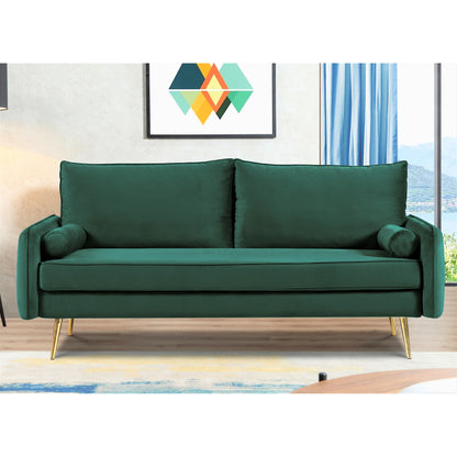 Canapé Villeda 70''W en polyester avec accoudoirs carrés
