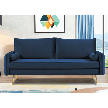 Canapé Villeda 70''W en polyester avec accoudoirs carrés
