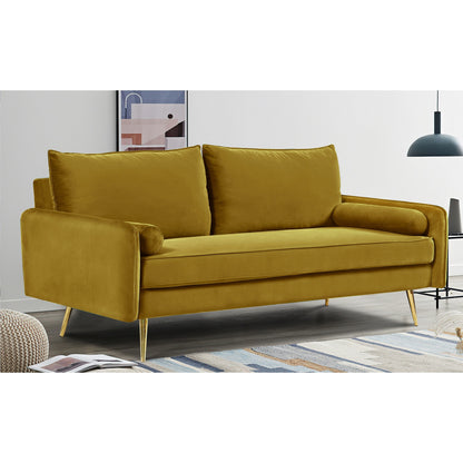 Canapé Villeda 70''W en polyester avec accoudoirs carrés