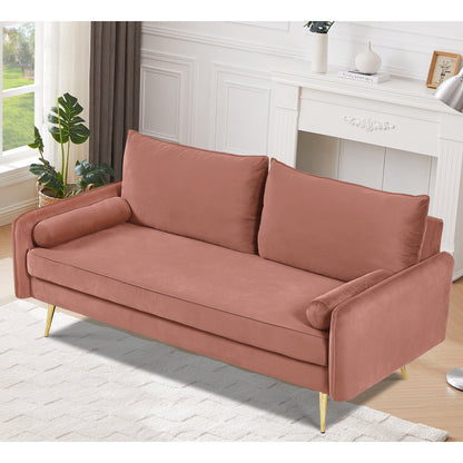Canapé Villeda 70''W en polyester avec accoudoirs carrés