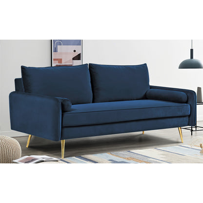 Canapé Villeda 70''W en polyester avec accoudoirs carrés