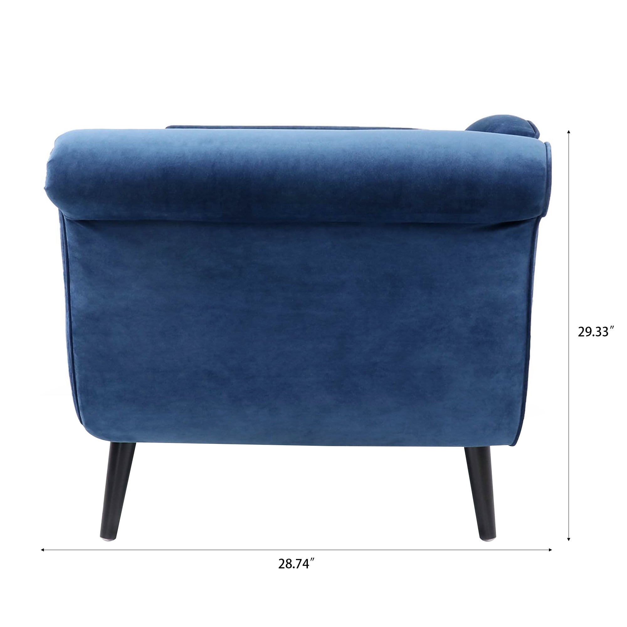 Chaise longue vintage avec accoudoirs en volutes par Christopher Knight Home