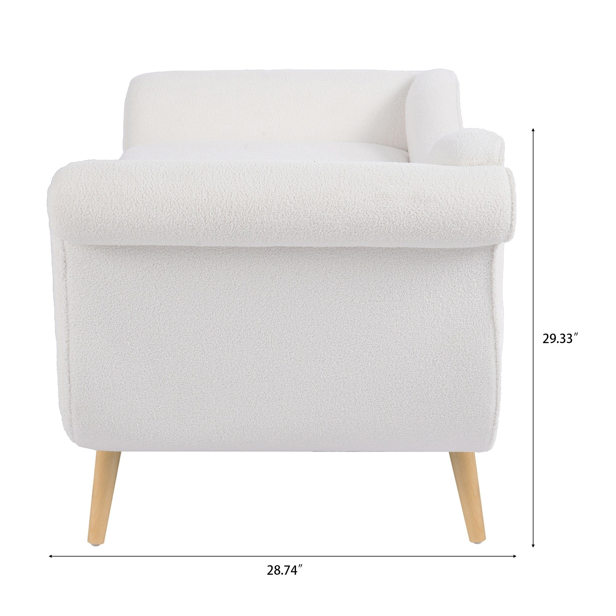 Chaise longue vintage avec accoudoirs en volutes par Christopher Knight Home