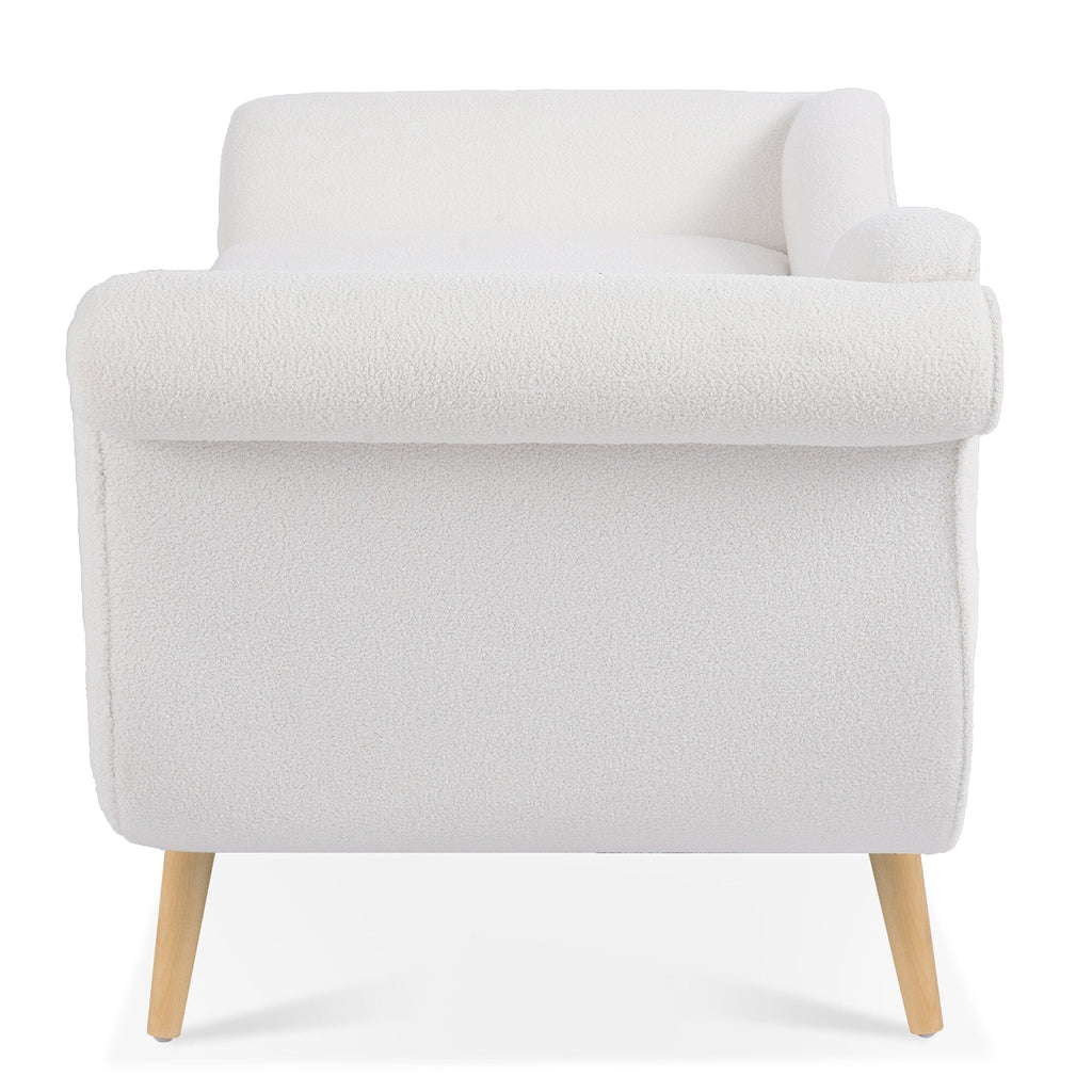 Chaise longue vintage avec accoudoirs en volutes par Christopher Knight Home
