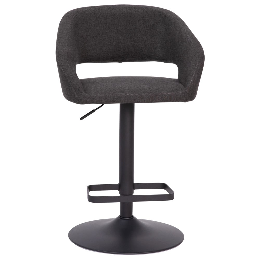 Tabouret de bar moderne rembourré à hauteur réglable avec dossier arrondi