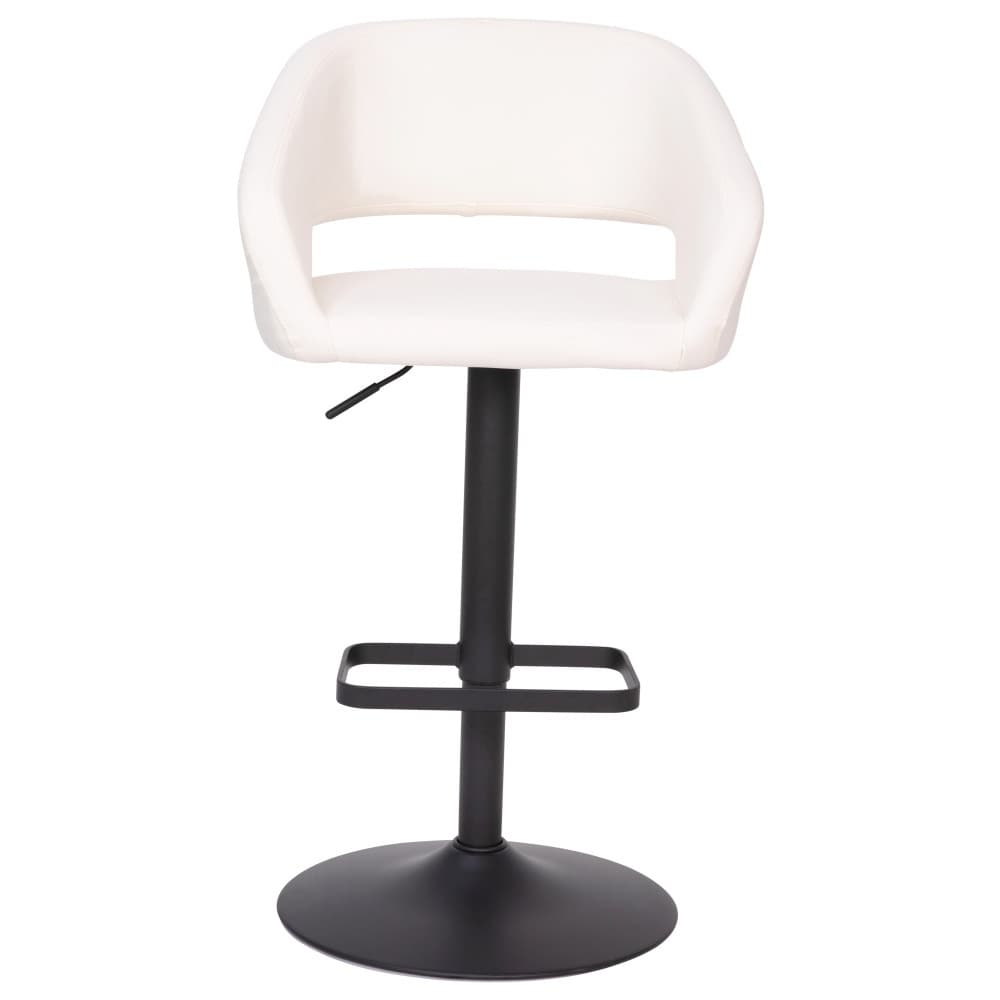 Tabouret de bar moderne rembourré à hauteur réglable avec dossier arrondi