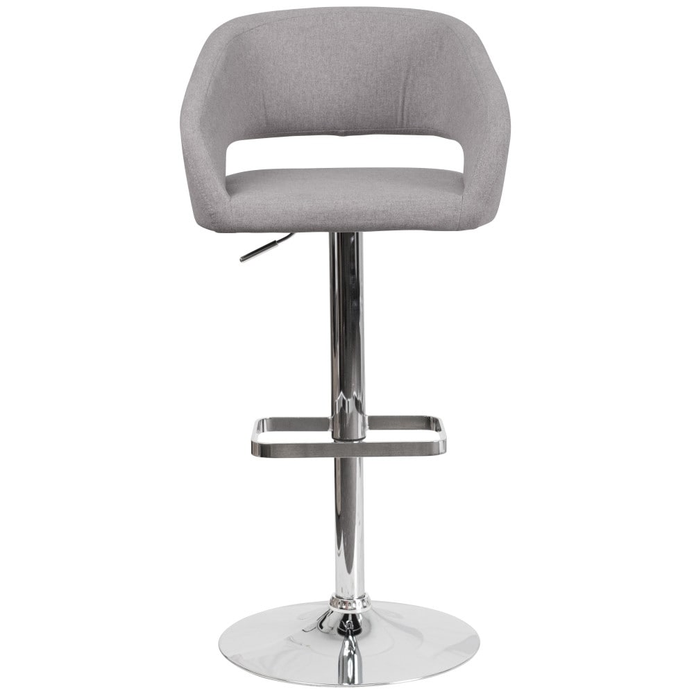 Tabouret de bar moderne rembourré à hauteur réglable avec dossier arrondi