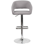 Tabouret de bar moderne rembourré à hauteur réglable avec dossier arrondi