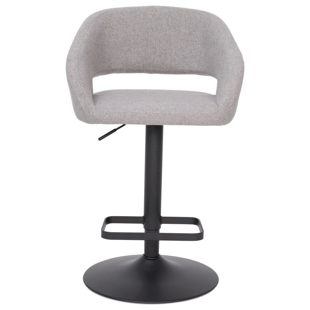 Tabouret de bar moderne rembourré à hauteur réglable avec dossier arrondi