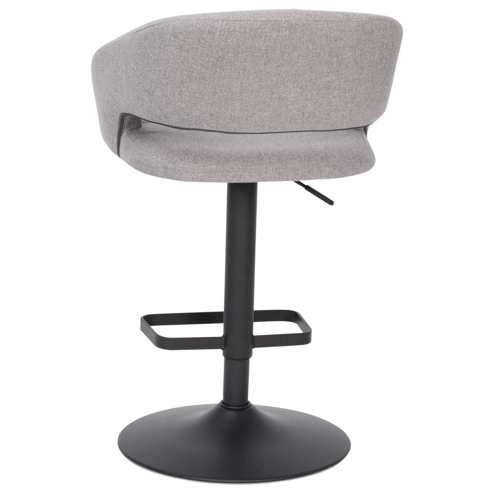 Tabouret de bar moderne rembourré à hauteur réglable avec dossier arrondi