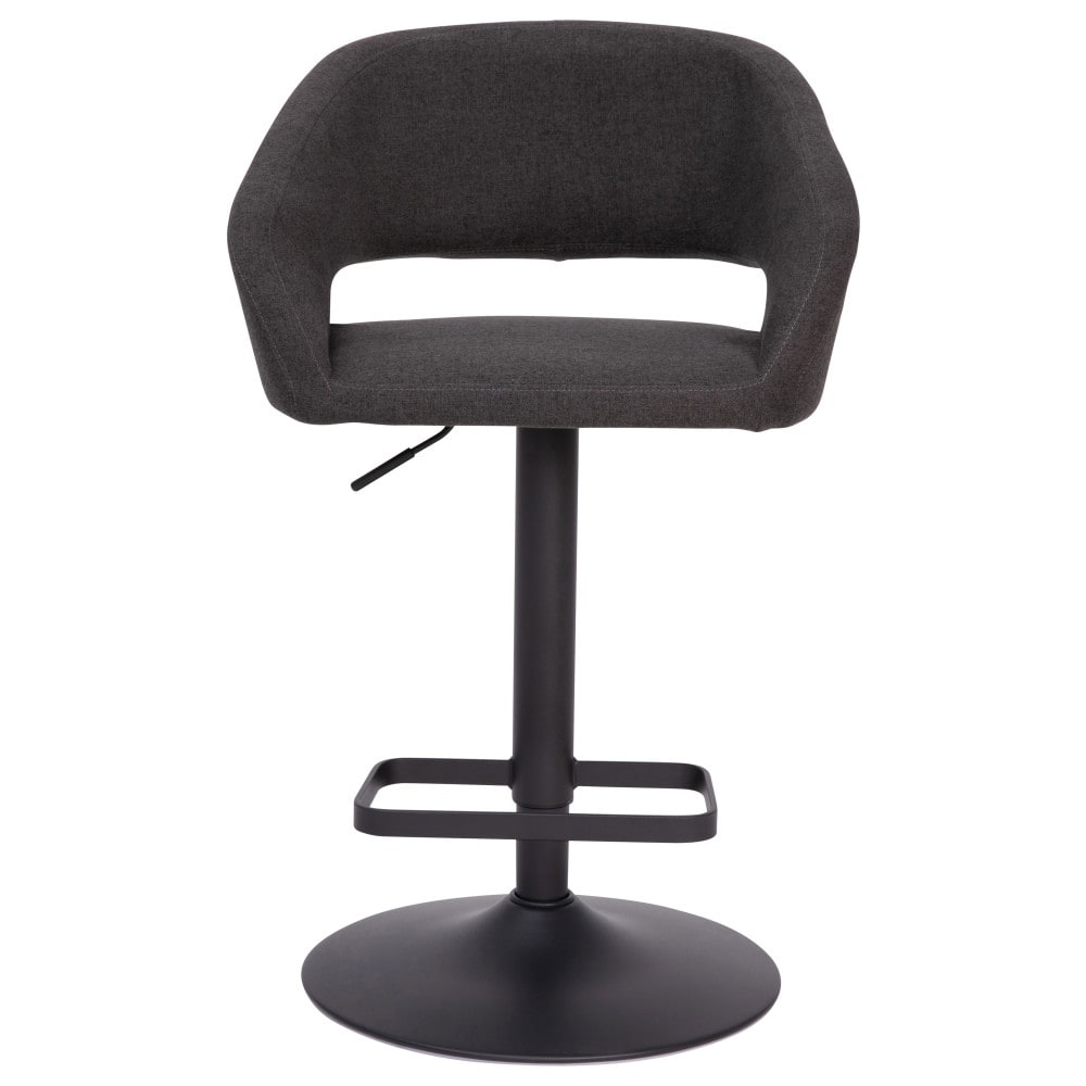 Tabouret de bar moderne rembourré à hauteur réglable avec dossier arrondi