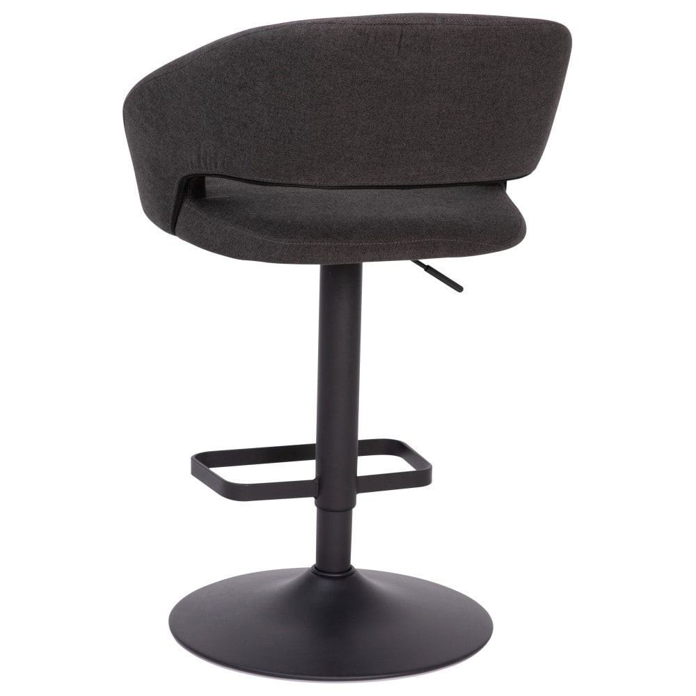 Tabouret de bar moderne rembourré à hauteur réglable avec dossier arrondi