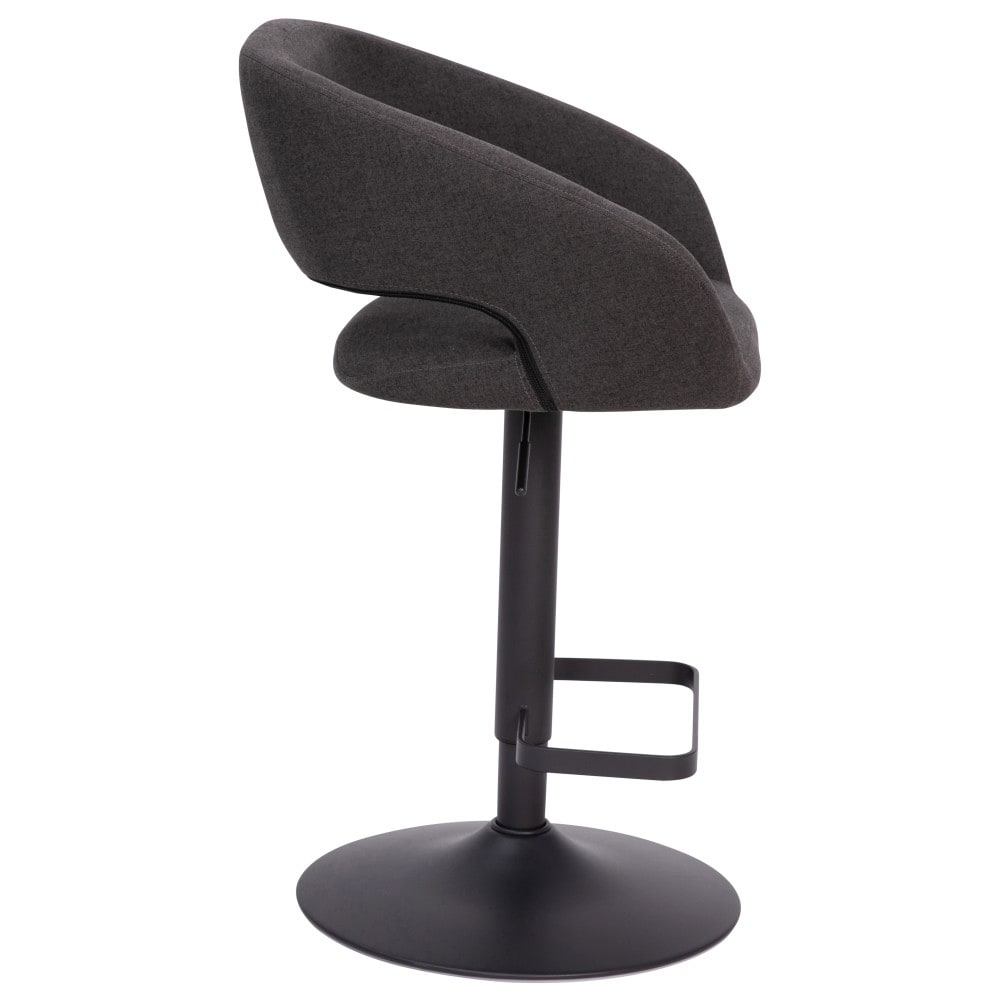 Tabouret de bar moderne rembourré à hauteur réglable avec dossier arrondi