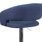 Tabouret de bar moderne rembourré à hauteur réglable avec dossier arrondi