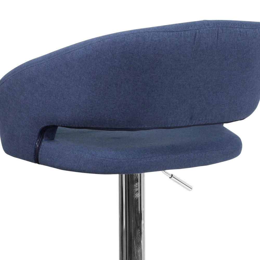 Tabouret de bar moderne rembourré à hauteur réglable avec dossier arrondi
