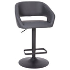 Tabouret de bar moderne rembourré à hauteur réglable avec dossier arrondi
