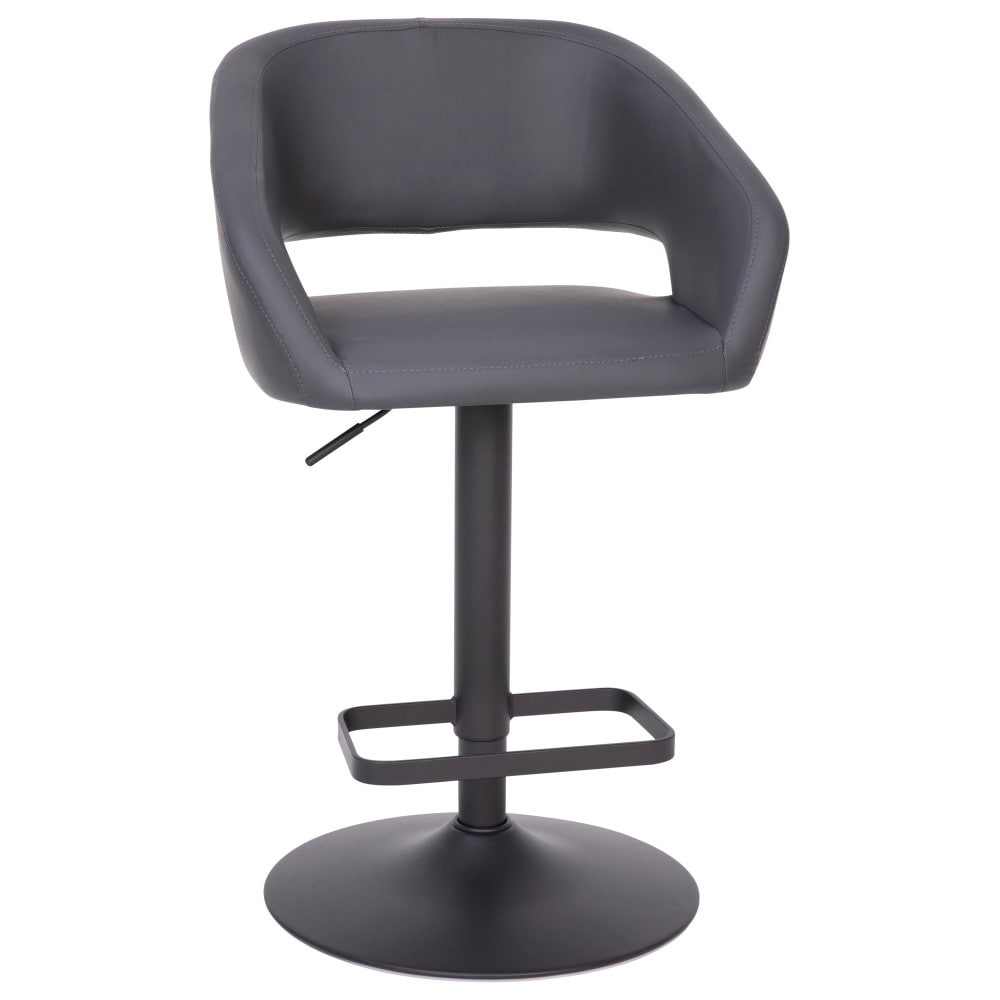 Tabouret de bar moderne rembourré à hauteur réglable avec dossier arrondi