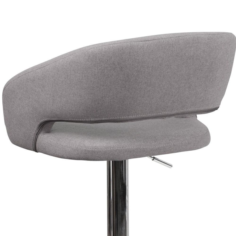 Tabouret de bar moderne rembourré à hauteur réglable avec dossier arrondi