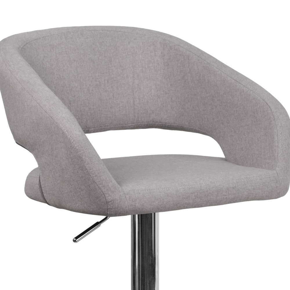 Tabouret de bar moderne rembourré à hauteur réglable avec dossier arrondi