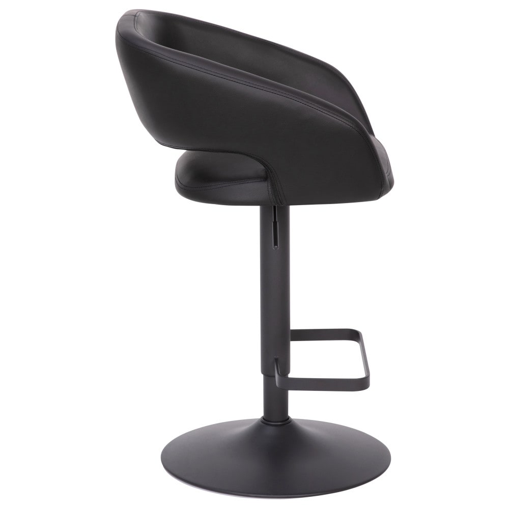 Tabouret de bar moderne rembourré à hauteur réglable avec dossier arrondi