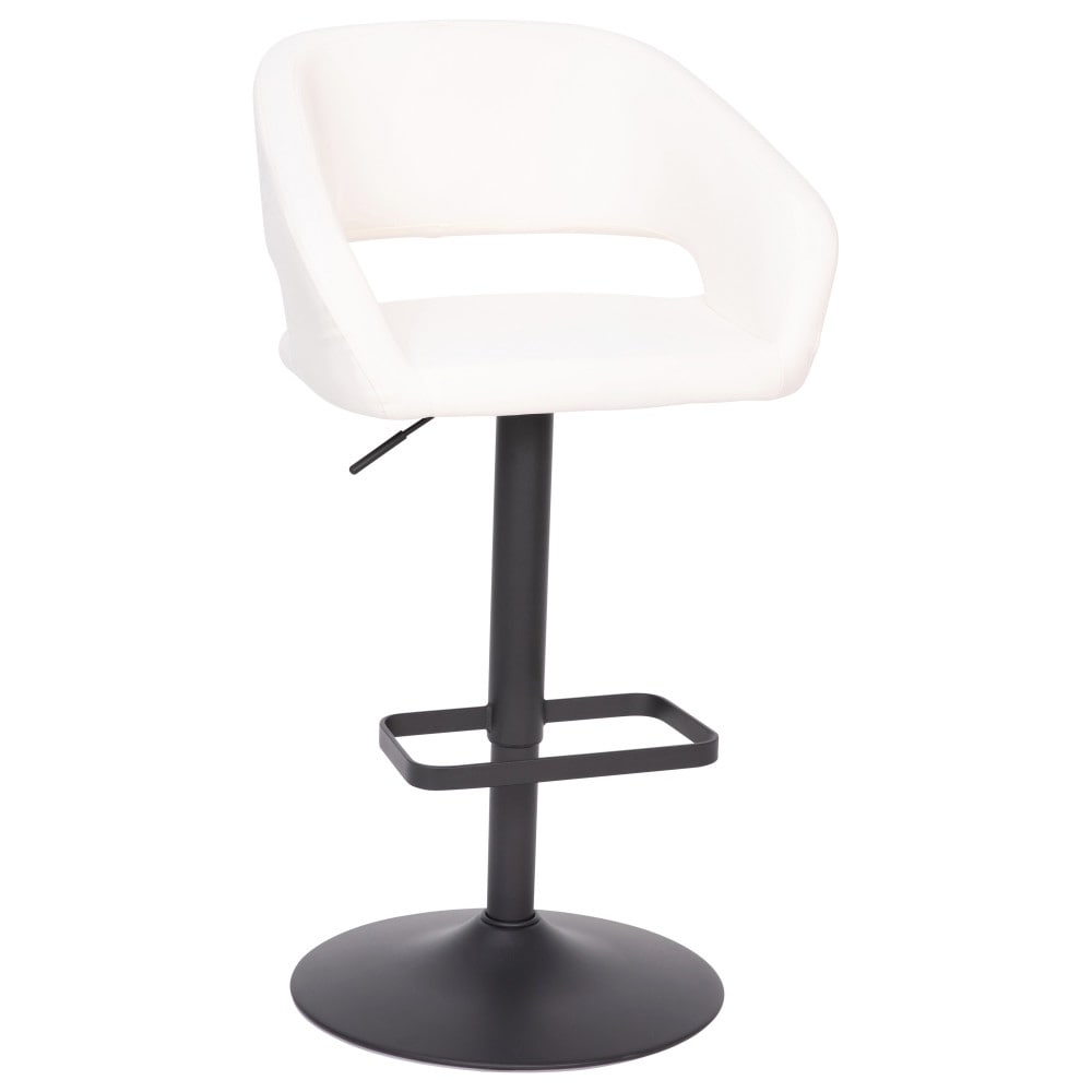 Tabouret de bar moderne rembourré à hauteur réglable avec dossier arrondi