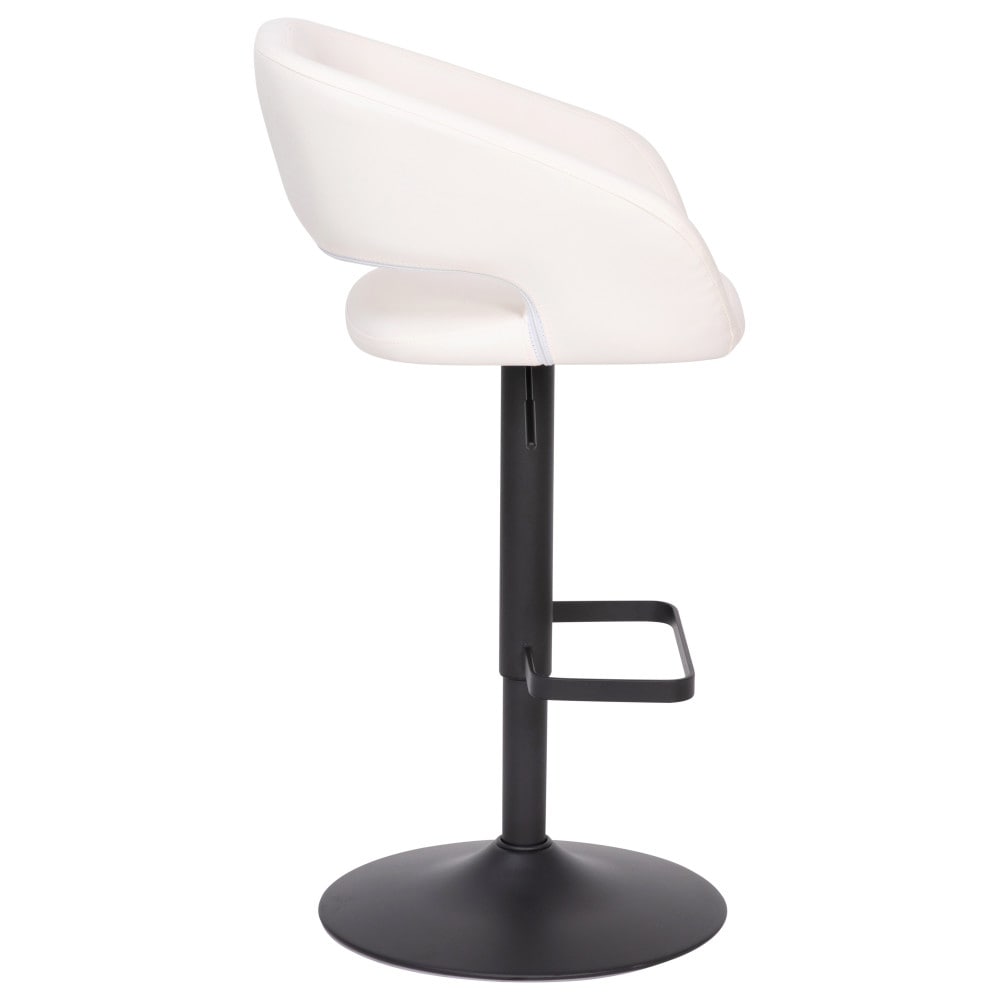 Tabouret de bar moderne rembourré à hauteur réglable avec dossier arrondi