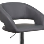 Tabouret de bar moderne rembourré à hauteur réglable avec dossier arrondi