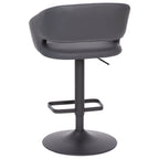Tabouret de bar moderne rembourré à hauteur réglable avec dossier arrondi