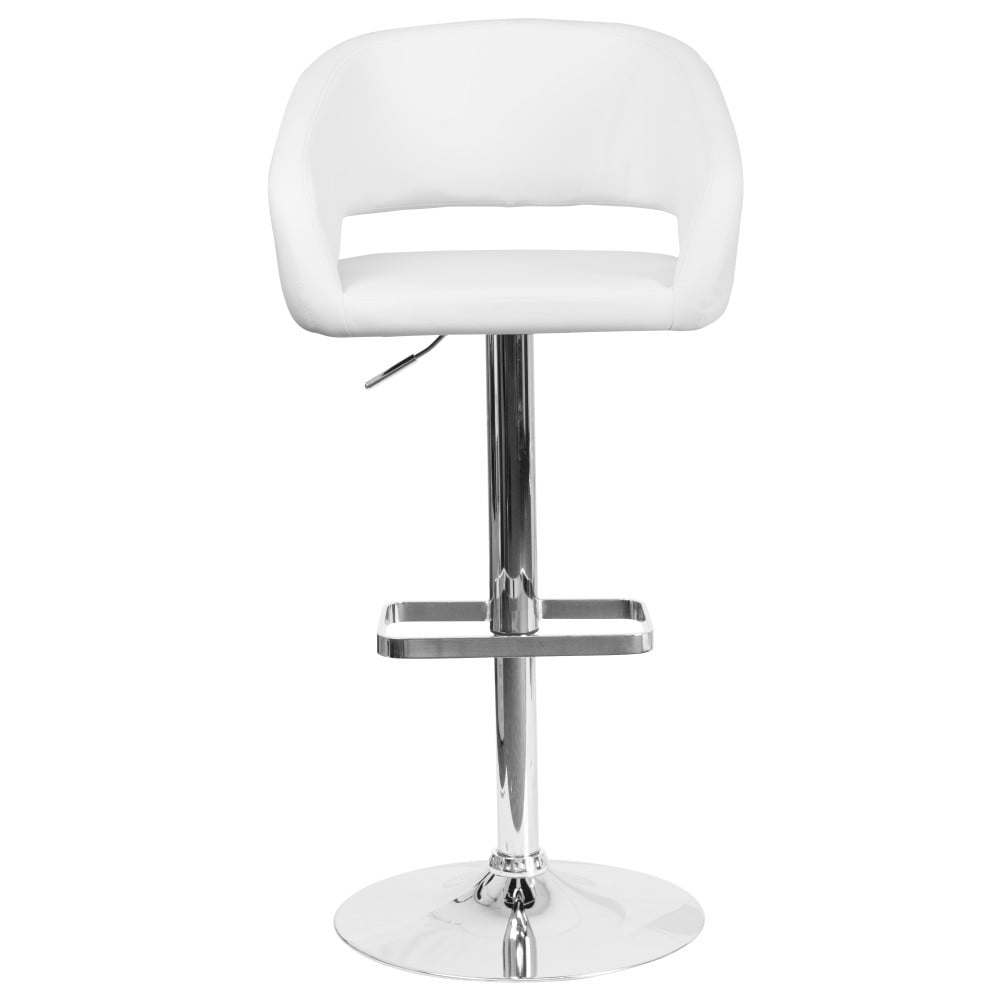 Tabouret de bar moderne rembourré à hauteur réglable avec dossier arrondi
