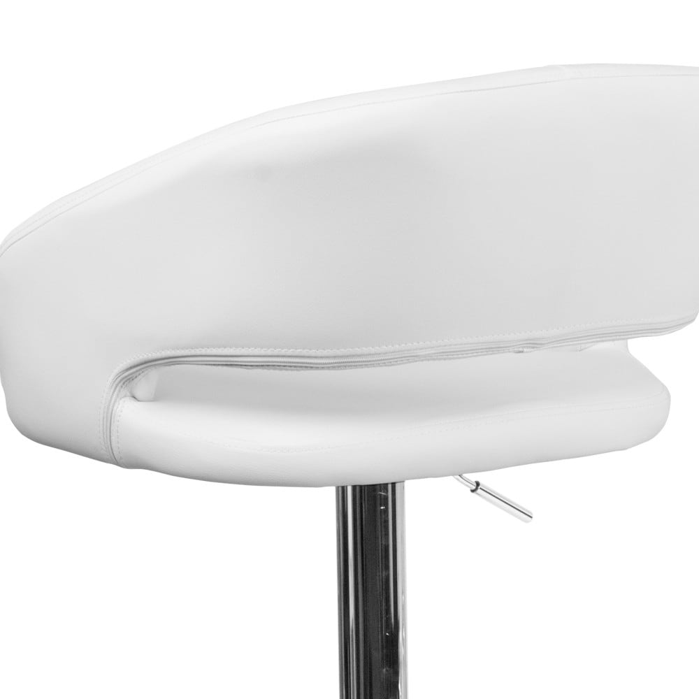Tabouret de bar moderne rembourré à hauteur réglable avec dossier arrondi