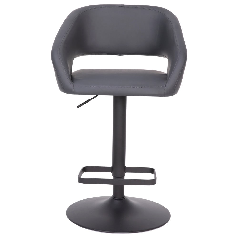 Tabouret de bar moderne rembourré à hauteur réglable avec dossier arrondi