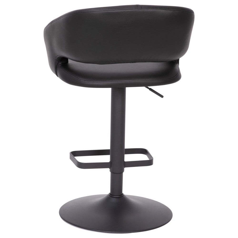 Tabouret de bar moderne rembourré à hauteur réglable avec dossier arrondi