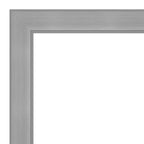 Miroir mural biseauté pour salle de bain - Cadre en nickel brossé Vista