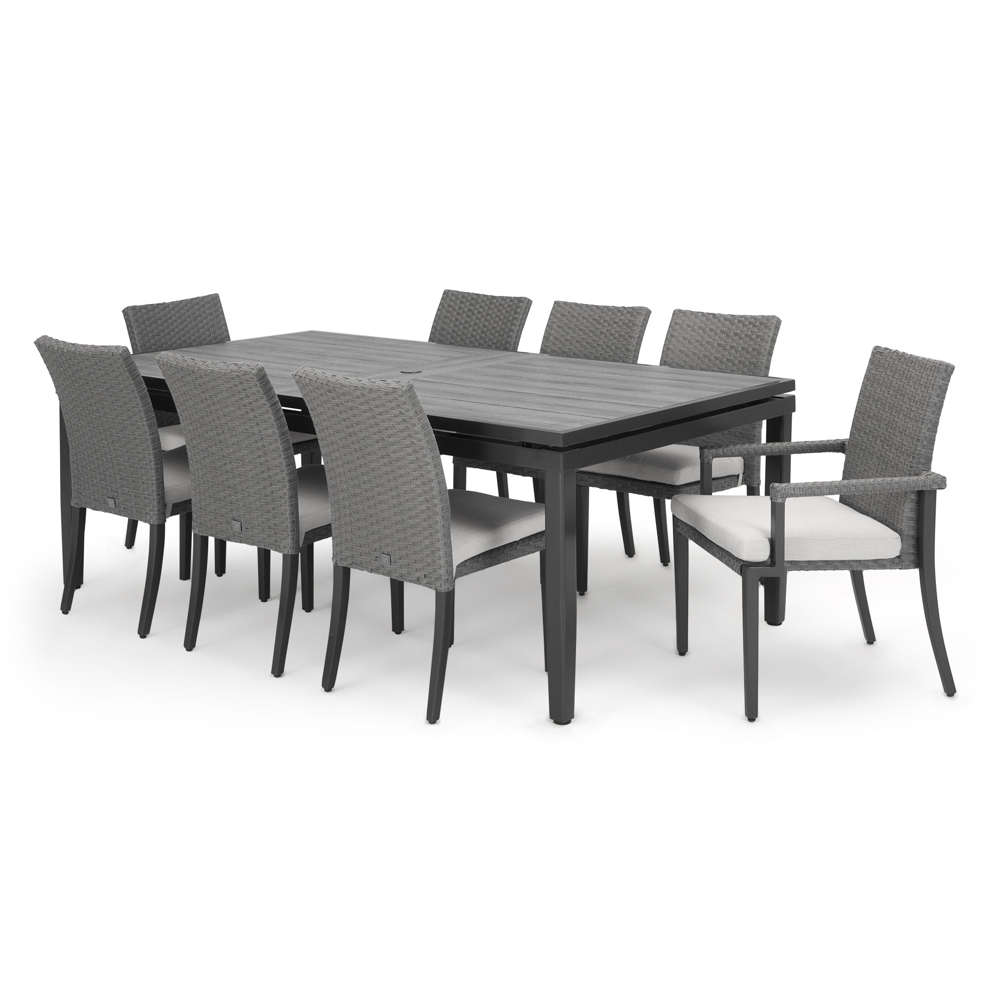 Ensemble de salle à manger d'extérieur Vistano 9 pièces en Sunbrella - Gris