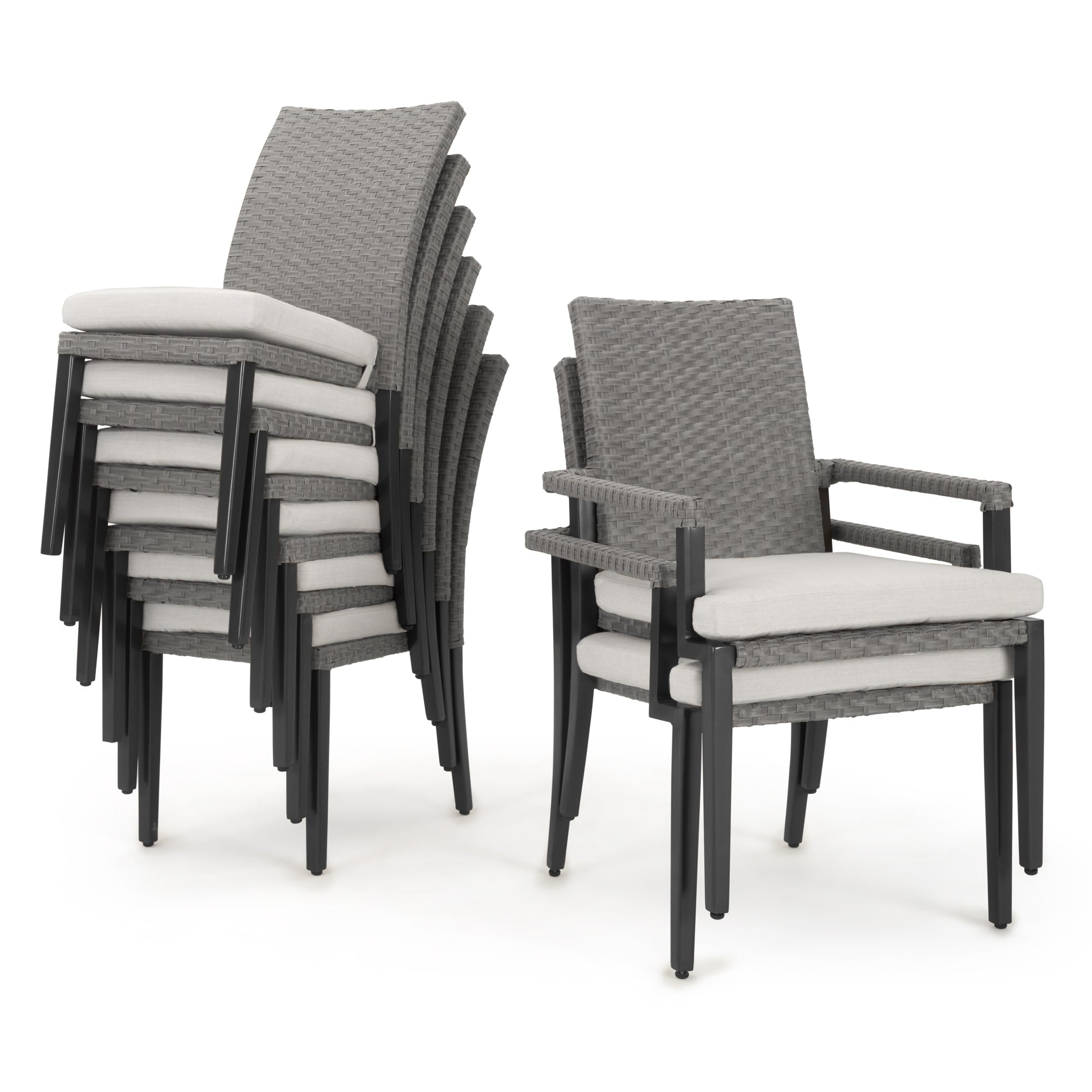 Ensemble de salle à manger d'extérieur Vistano 9 pièces en Sunbrella - Gris