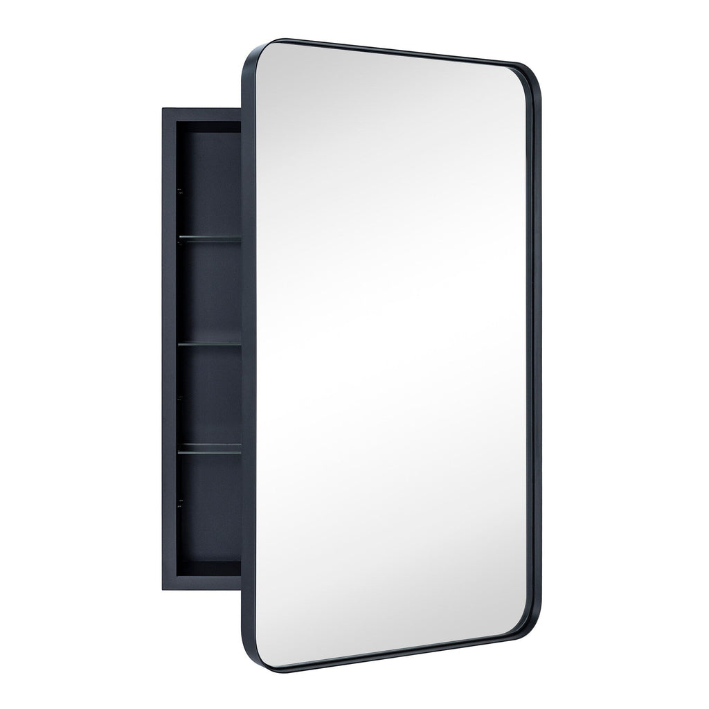 Armoire à pharmacie encastrée TEHOME WH avec miroir et étagères réglables