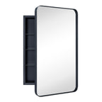 Armoire à pharmacie encastrée TEHOME WH avec miroir et étagères réglables