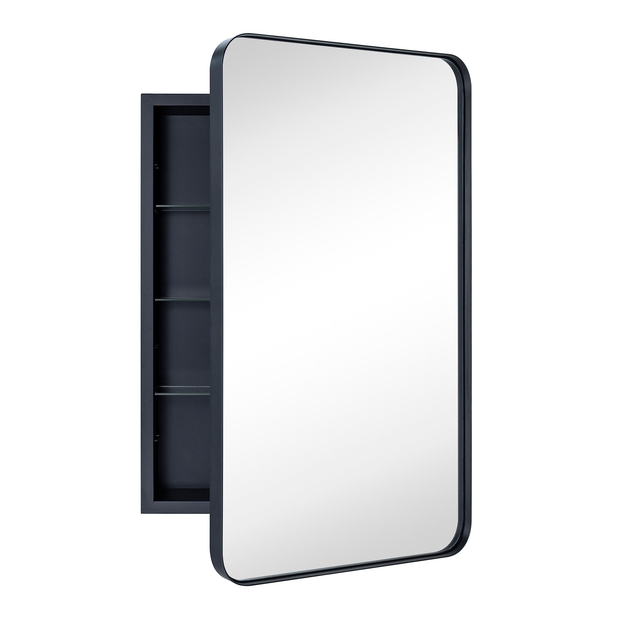 Armoire à pharmacie encastrée TEHOME WH avec miroir et étagères réglables